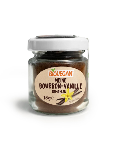 BIOVEGAN Bourbon-Vanille, gemahlen im Glas, BIO